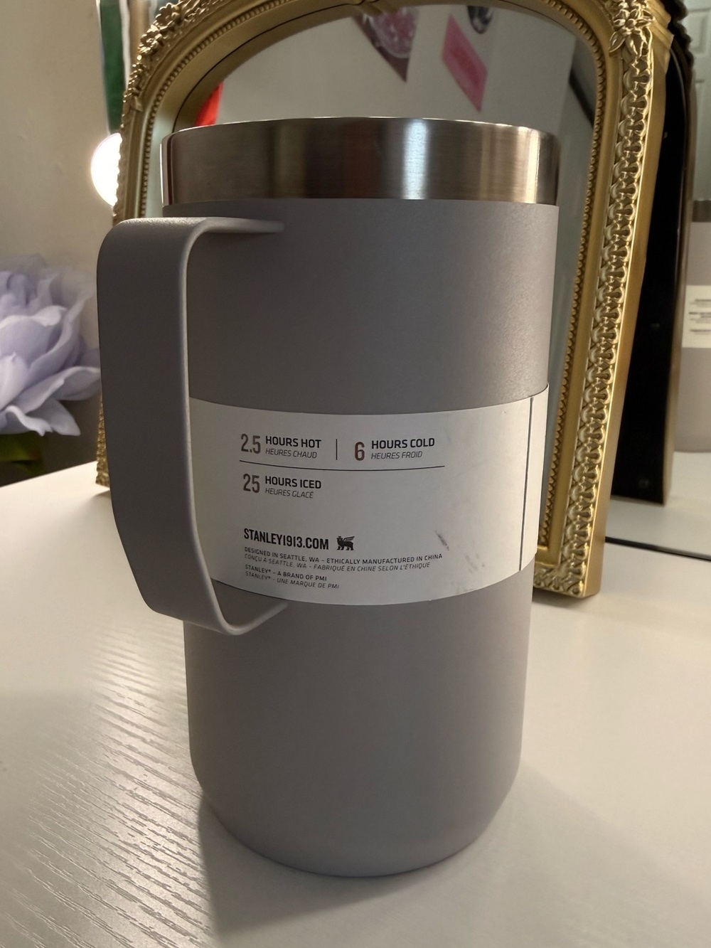 Stanley Gray Matte Camp Mug with Handle - Picture 2 of 5